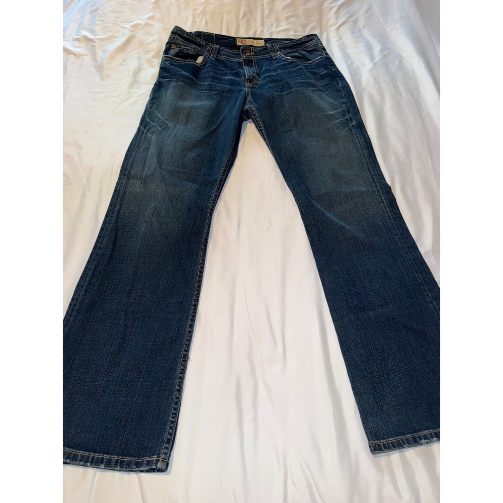 BKE Denim Wendi Stretch Mens Straight Leg Dark Wash Jeans 32x31.5